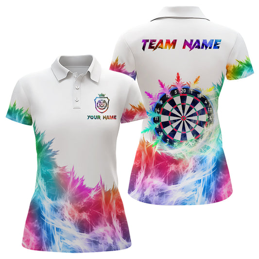 Eisig Buntes Licht Darts-Poloshirt für Herren, Individuelle Dart-Shirts für Team, Dart-Trikot TDM3325