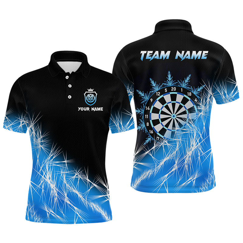 Individuelles blaues eislicht-Dart-Poloshirt für Herren – Team-Darttrikots TDM3799