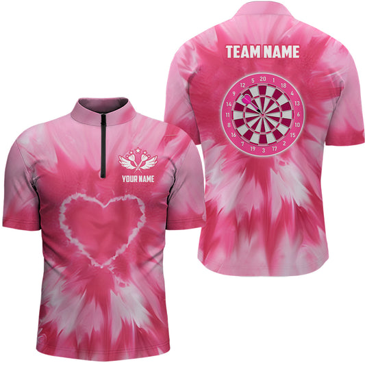 Rosa Batik Dartboard Dart Herren Shirt, Dart Trikot, Geschenk für Dartliebhaber TDM1580