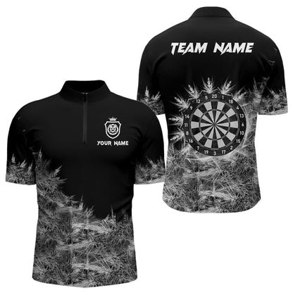 Eisgraues Licht Herren Darts Polo & Viertelreißverschluss Shirt Maßgeschneiderte Dartshirts Für Team Darts Trikots TDM3376