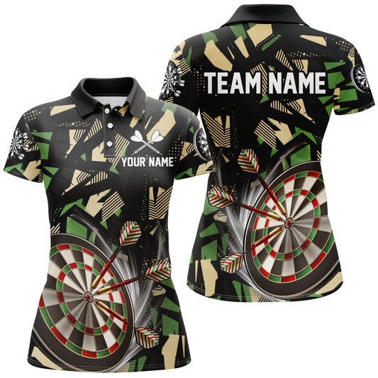 Individuelles Dartbrett Dschungel Camo Dart Herren Poloshirt, Camo Dart Teamtrikot TDM1731