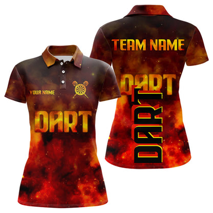 Personalisierte Flammen und Rauch, Dartshirts für Damen, Teamtrikots NYN0077