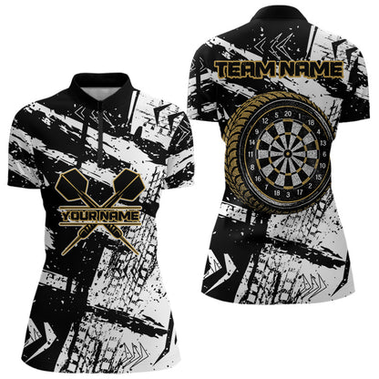 Dartboards im Grunge-Stil, gelbes Rad, individuelle Dartshirts für Damen, Darttrikots NYN0079