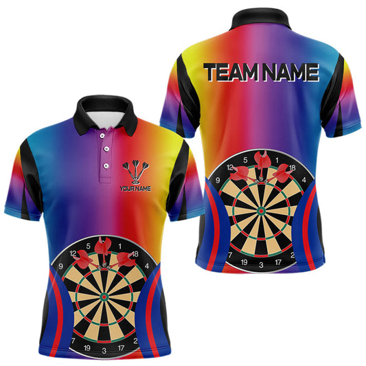 Mehrfarbige Dartboards Personalisierte Dartshirts für Herren, Darttrikots NYN0092