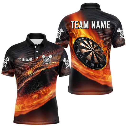 Personalisierte Flammen-Dartboards 3D-Dartshirt für Herren, Teamtrikots NYN0097
