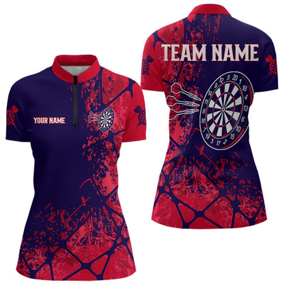 Mehrfarbige Dartboards mit individuellem Namen, Dartshirt für Damen, Teamtrikots NYN0098