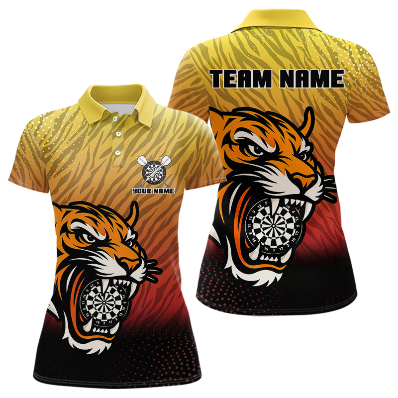 Tiger-Dartboard mit zerkratztem Muster, individuelles Dartshirt für Damen, Teamtrikots NYN0106