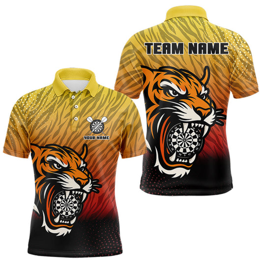 Tiger-Dartboard mit Kratzmuster Personalisiertes Dartshirt für Herren, Teamtrikots NYN0106