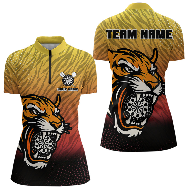 Tiger-Dartboard mit zerkratztem Muster, individuelles Dartshirt für Damen, Teamtrikots NYN0106