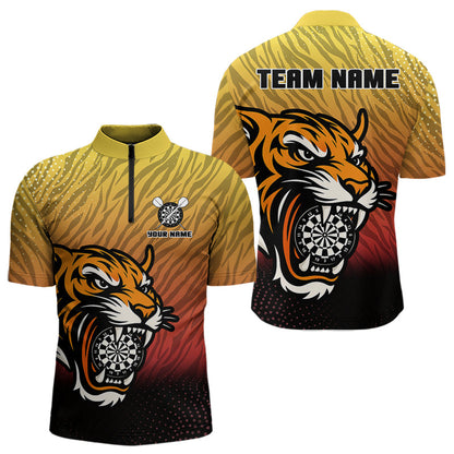 Tiger-Dartboard mit Kratzmuster Personalisiertes Dartshirt für Herren, Teamtrikots NYN0106