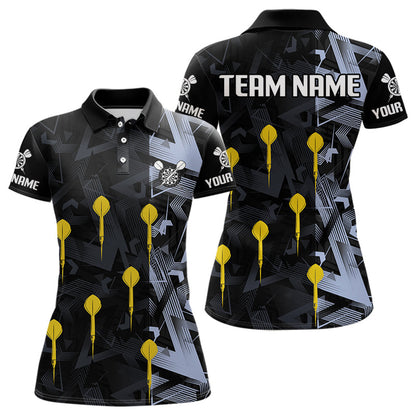 Personalisierte abstrakte Muster mit Dartpfeilen, Dartshirt für Damen, Teamtrikots NYN0107