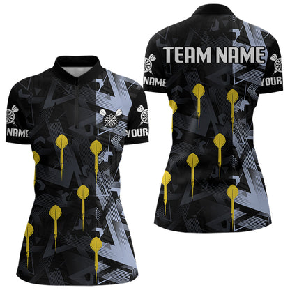 Personalisierte abstrakte Muster mit Dartpfeilen, Dartshirt für Damen, Teamtrikots NYN0107