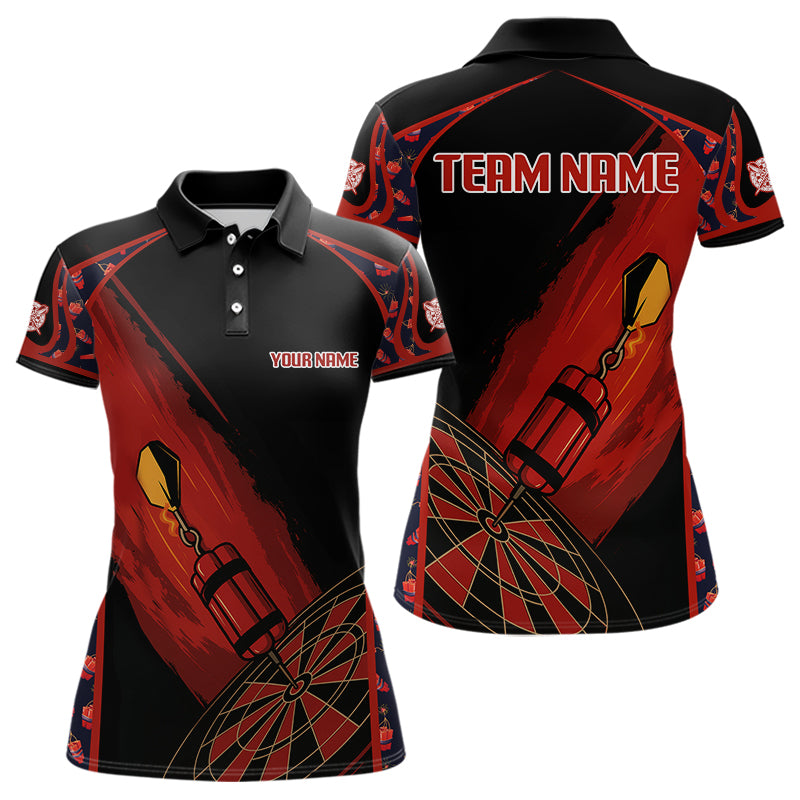 Bomben mit Dartpfeil, rotes Dartboard, individuelles Dartshirt für Damen, Teamtrikots NYN0114