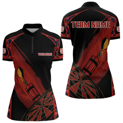 Bomben mit Dartpfeil, rotes Dartboard, individuelles Dartshirt für Damen, Teamtrikots NYN0114