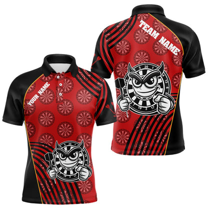 Weiße und Schwarze Dartboards Lustige Dartshirts für Herren, Personalisierte Trikots NYN0015