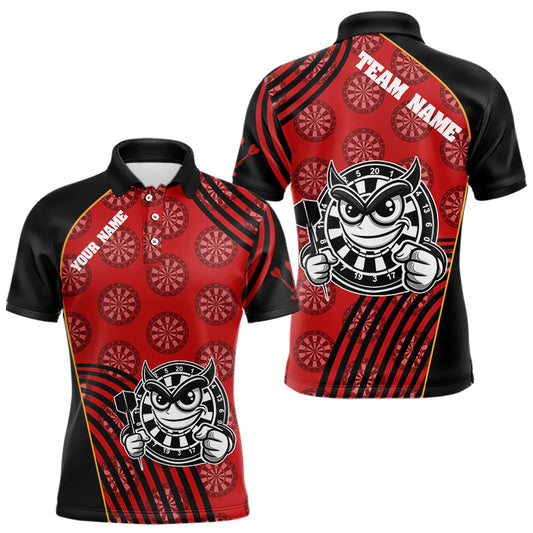 Weiße und Schwarze Dartboards Lustige Dartshirts für Herren, Personalisierte Trikots NYN0015