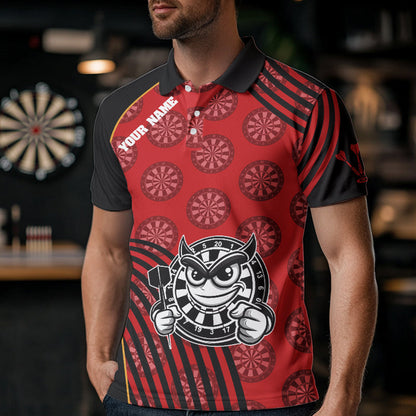 Weiße und Schwarze Dartboards Lustige Dartshirts für Herren, Personalisierte Trikots NYN0015