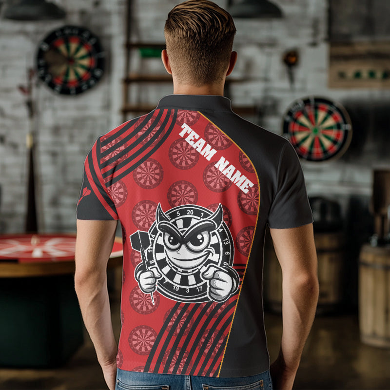 Weiße und Schwarze Dartboards Lustige Dartshirts für Herren, Personalisierte Trikots NYN0015