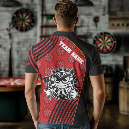 Weiße und Schwarze Dartboards Lustige Dartshirts für Herren, Personalisierte Trikots NYN0015