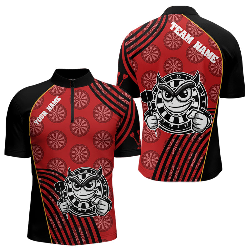 Weiße und Schwarze Dartboards Lustige Dartshirts für Herren, Personalisierte Trikots NYN0015