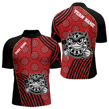 Weiße und Schwarze Dartboards Lustige Dartshirts für Herren, Personalisierte Trikots NYN0015