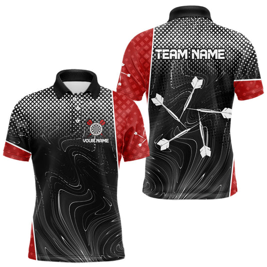 Weißer Dartpfeil Personalisiertes Sechseck-Dartshirt für Herren, Dart-Teamtrikots NYN0018