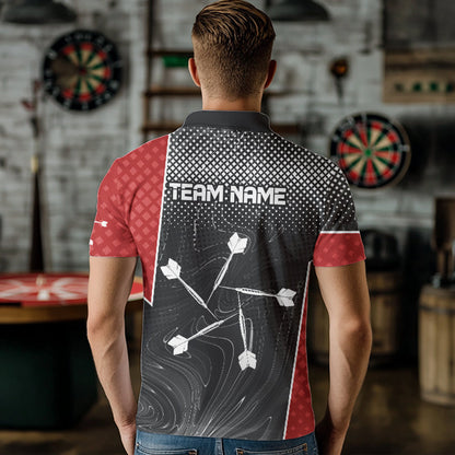 Weißer Dartpfeil Personalisiertes Sechseck-Dartshirt für Herren, Dart-Teamtrikots NYN0018