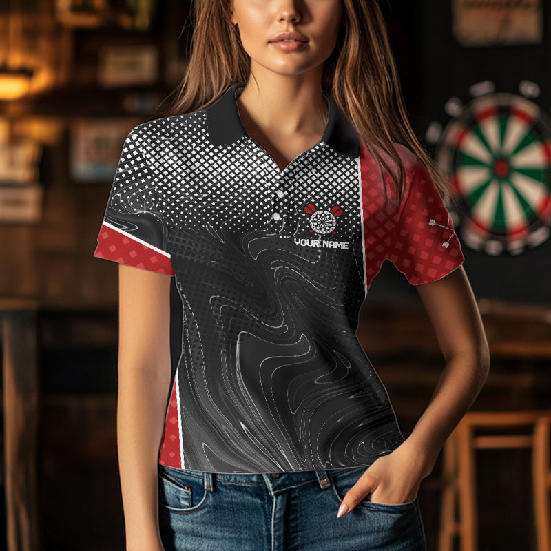 Weißer Dartpfeil, personalisierte Sechseck-Dartshirts für Damen, Teamtrikots NYN0018