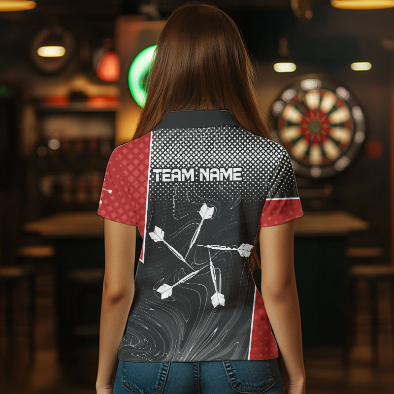 Weißer Dartpfeil, personalisierte Sechseck-Dartshirts für Damen, Teamtrikots NYN0018