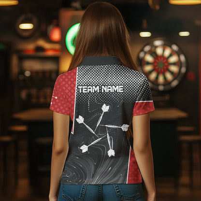 Weißer Dartpfeil, personalisierte Sechseck-Dartshirts für Damen, Teamtrikots NYN0018