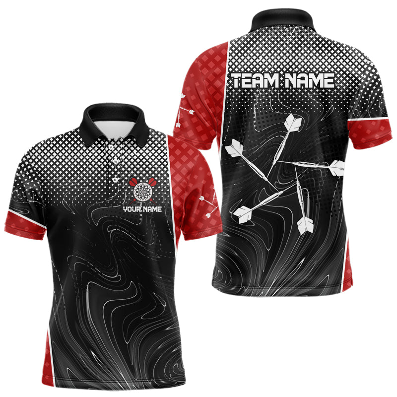 Weißer Dartpfeil Personalisiertes Sechseck-Dartshirt für Herren, Dart-Teamtrikots NYN0018
