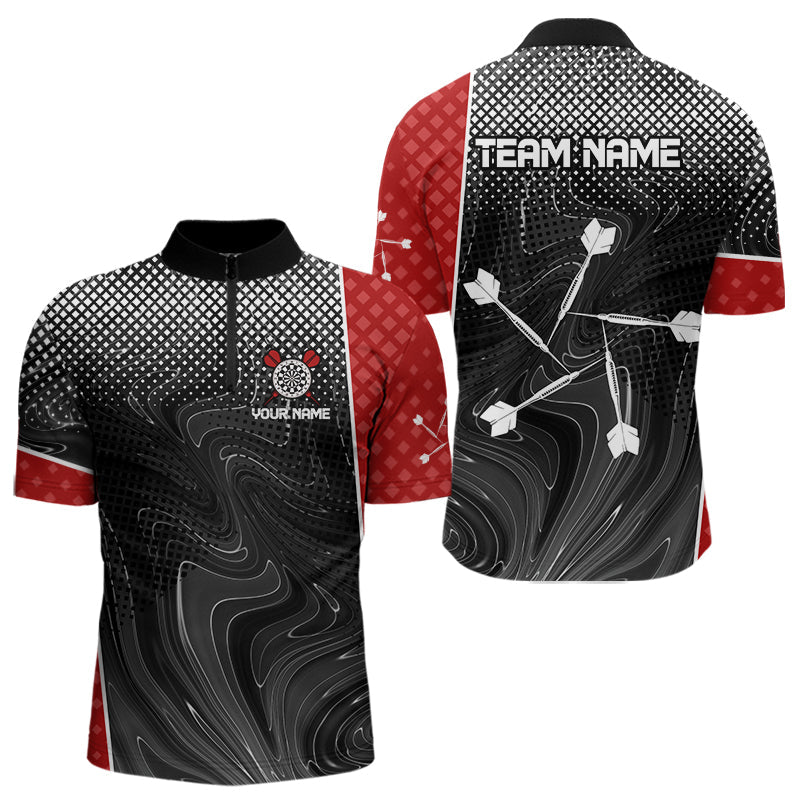 Weißer Dartpfeil Personalisiertes Sechseck-Dartshirt für Herren, Dart-Teamtrikots NYN0018