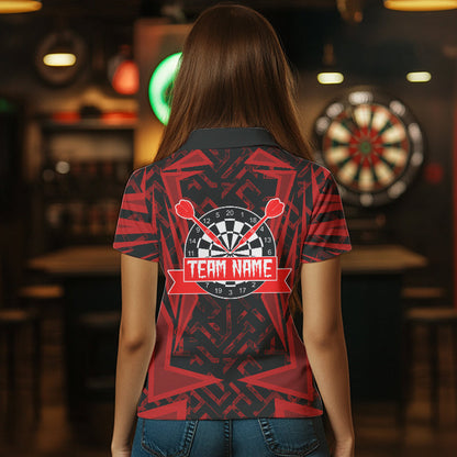 Roter Drache mit Dartboards, personalisierte Dartshirts für Damen, Teamtrikots NYN0029