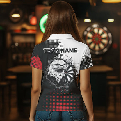 Mehrfarbige Flügel, Dartboards und Adler, personalisierte Dartshirts für Damen, Darttrikots NYN0035