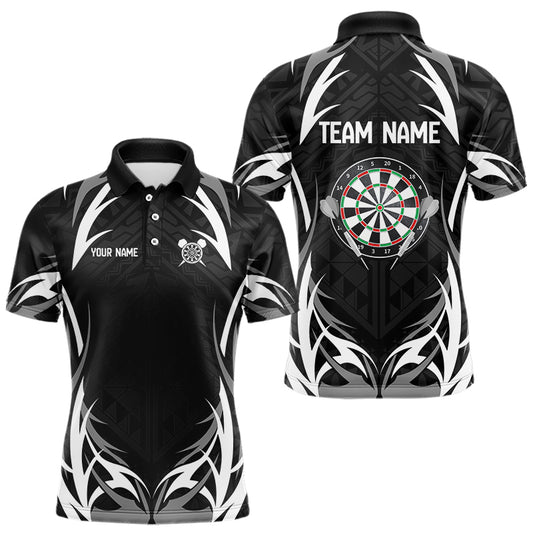Personalisierte weiße und schwarze Dartboards, Dartshirts für Herren, individuelle Darttrikots NYN0041