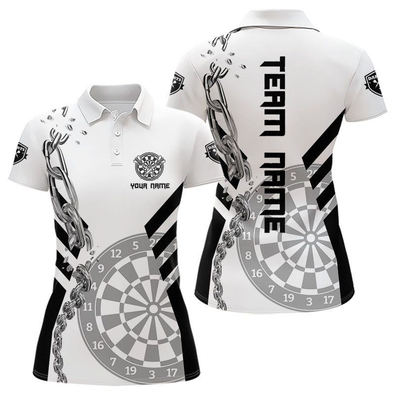 Silberne Ketten, weiße und schwarze Dartboards, Dartshirts für Damen, Teamtrikots NYN0054