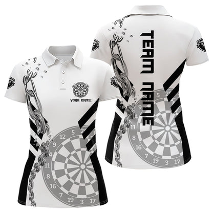 Silberne Ketten, weiße und schwarze Dartboards, Dartshirts für Damen, Teamtrikots NYN0054