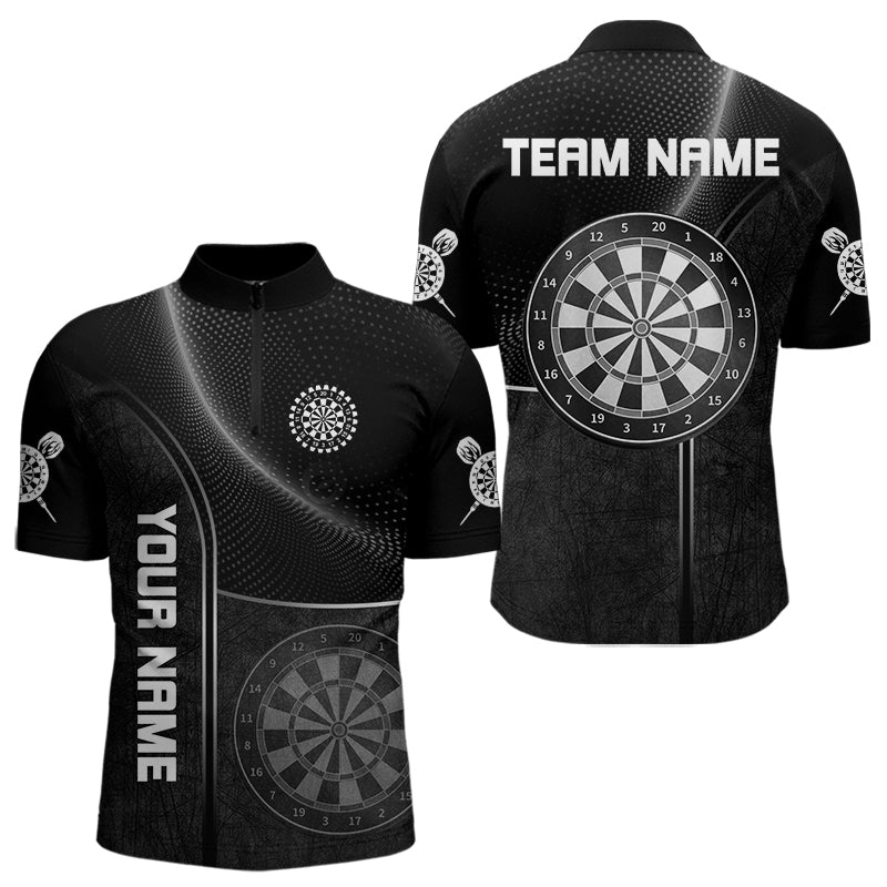 Rastermuster Dartboard, weiß in Linien im Grunge-Stil, Dartshirts für Herren, Darttrikots NYN0057