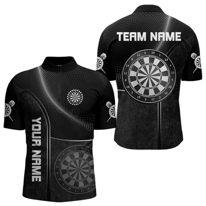 Rastermuster Dartboard, weiß in Linien im Grunge-Stil, Dartshirts für Herren, Darttrikots NYN0057