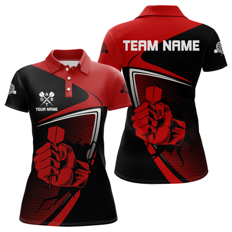 Individuelle Hand hält rote Pfeile, Dartshirts für Damen, Teamtrikots NYN0064