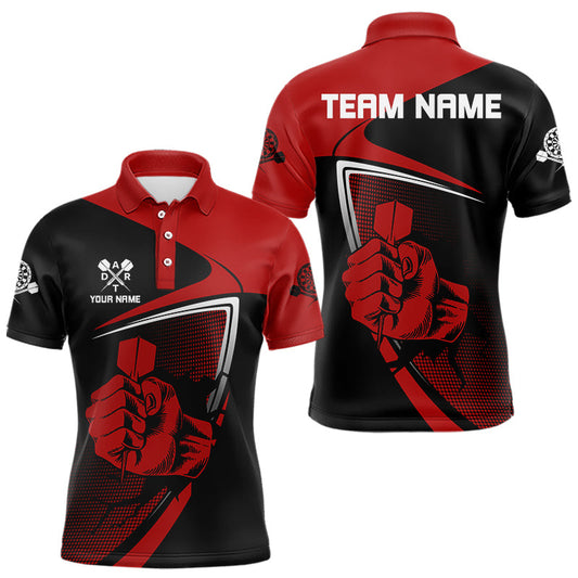 Individuelle Hand hält rote Pfeile, Dartshirts für Herren, Teamtrikots NYN0064