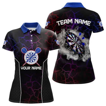 Mehrfarbiges Donner-Blitz-Rauch-Dartboard, Dartshirts für Damen, Darttrikots NYN0074