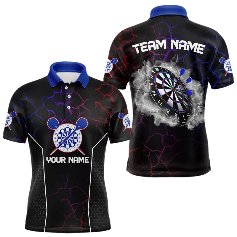 Mehrfarbiges Donner-Blitz-Rauch-Dartboard, Dartshirts für Herren, Darttrikots NYN0074