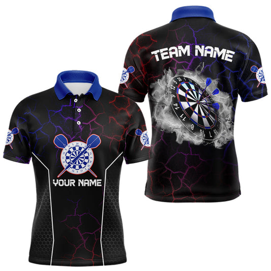 Mehrfarbiges Donner-Blitz-Rauch-Dartboard, Dartshirts für Herren, Darttrikots NYN0074