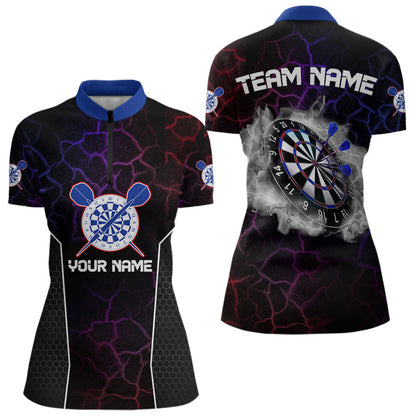 Mehrfarbiges Donner-Blitz-Rauch-Dartboard, Dartshirts für Damen, Darttrikots NYN0074