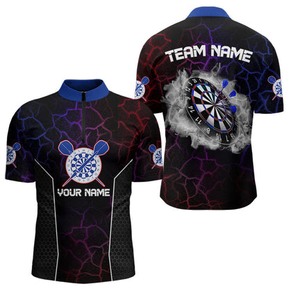 Mehrfarbiges Donner-Blitz-Rauch-Dartboard, Dartshirts für Herren, Darttrikots NYN0074