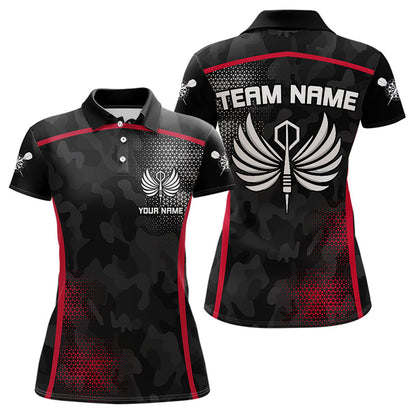 Flügel mit Dartpfeilen und Dreiecken im Halbtonstil, individuelle Dartshirts für Damen, Teamtrikots NYN0080