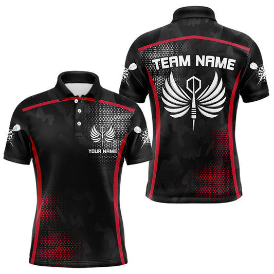 Flügel, Dartpfeile, Dreiecke und Halbtonmuster Personalisierte Dartshirts für Herren, Trikots NYN0080
