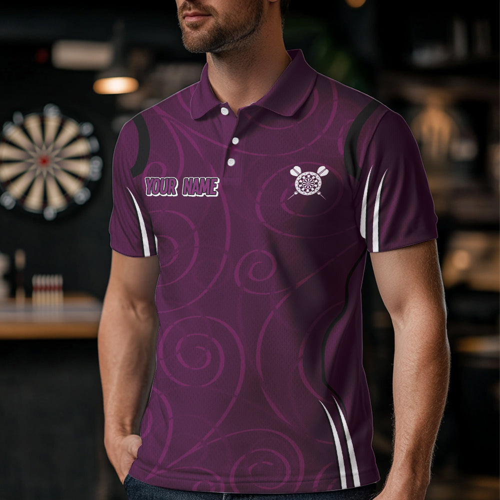 Personalisierte Lila Dartboards und Hexen-Dartshirts für Herren, Teamtrikots NYN0026