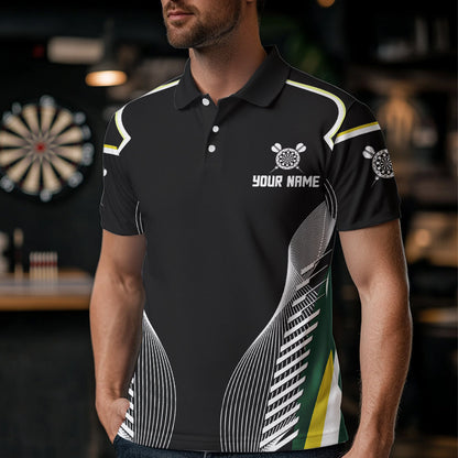 Personalisierter Drache mit Dartpfeilen Polo & 1/4 Reißverschluss Shirts für Herren, Teamtrikots NYN0034